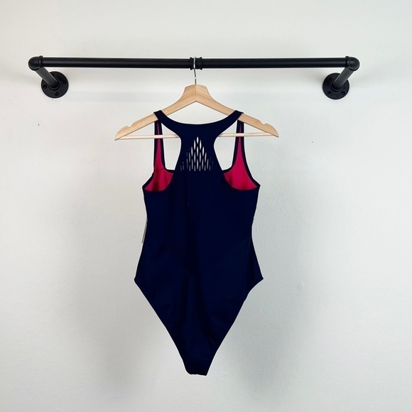 NWT Dion Lee x Carbon38 Perf Perforated Cutout Bodysuit in Navy - Picture 4 of 7